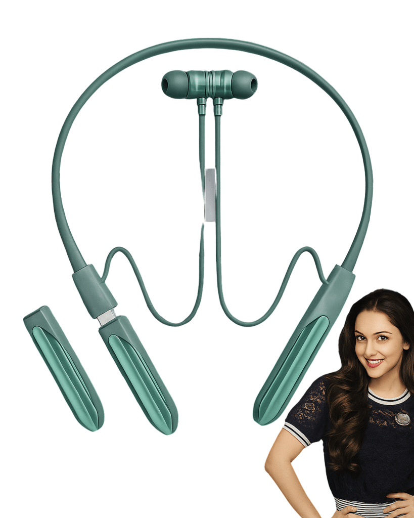 Wektu Wireless Neckband Headphones, Bluetooth 5.2, 48Hr Playtime, IPX5 Water Resistant, 10mm Drivers, Magnetic Earbuds, Navy Blue