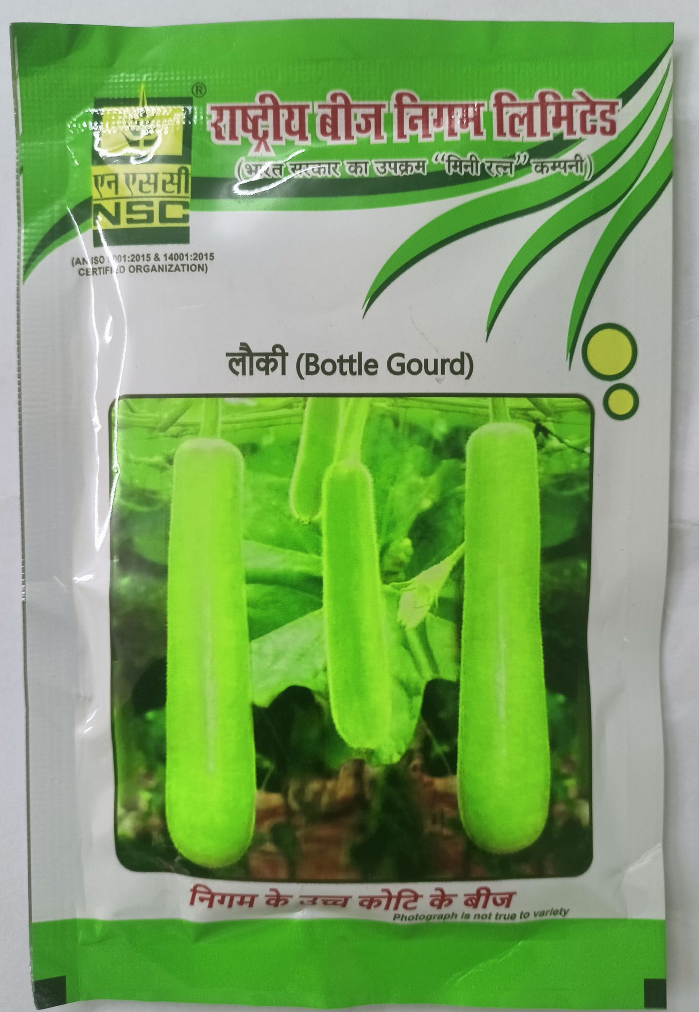 NSC Bottle Gourd Seeds - Variert- PH-3 ,High-Quality Vegetable Seeds