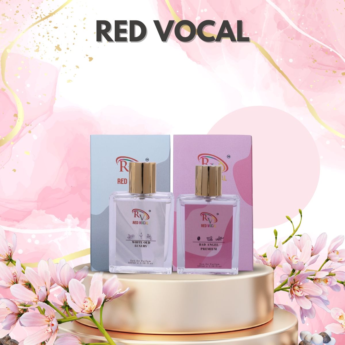 Red Vocal White Oud Luxury  (Unisex) with Bad Angel Premium (Women) Eau de Parfum Combo – 2 x 100ml
