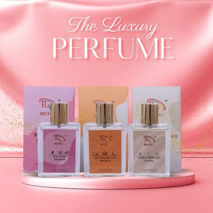 Red Vocal Bad Angel Premium Perfume Spray with Millionaire Men Premium 100ml and Floral Romance Luxury Perfume Combo – 3 x 100ml