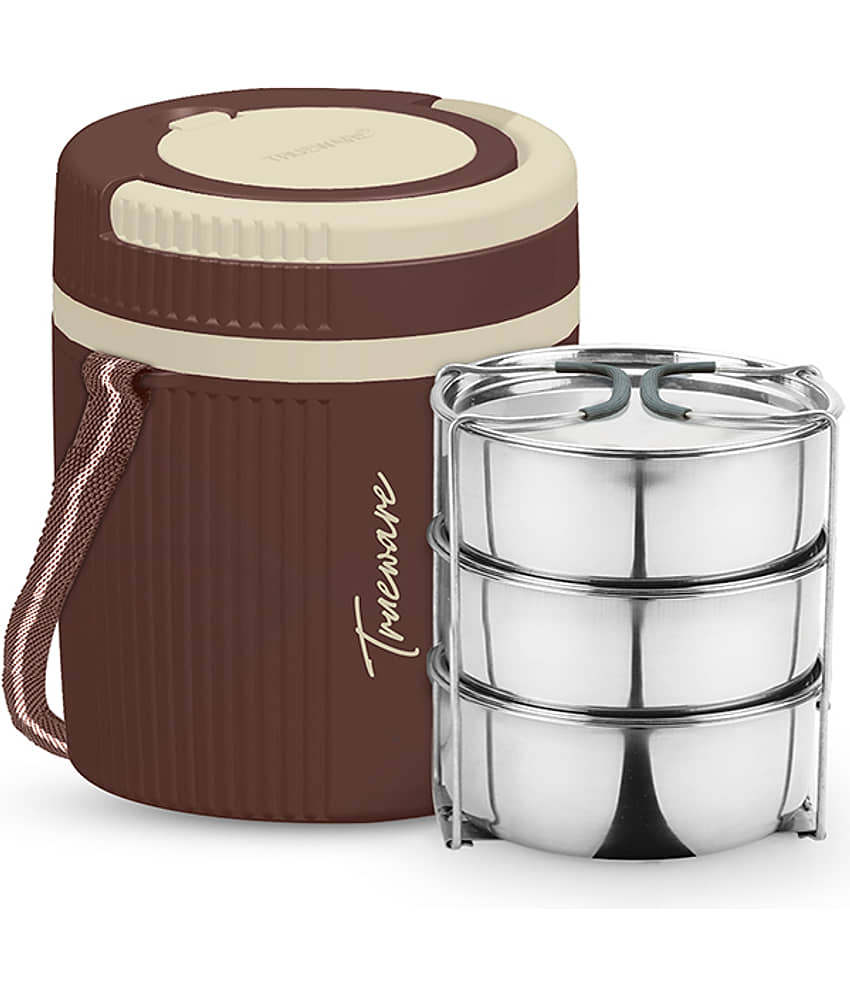 Trueware Electric 3 Inner Steel Plastic Electric Lunch Box 3 - Container ( Pack of 1 )