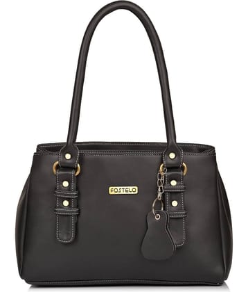 Fostelo Black P.U. Shoulder Bag