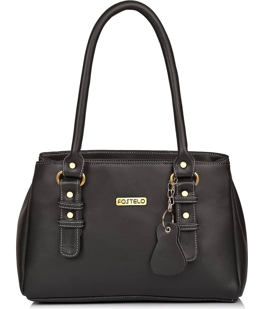Fostelo Black P.U. Shoulder Bag