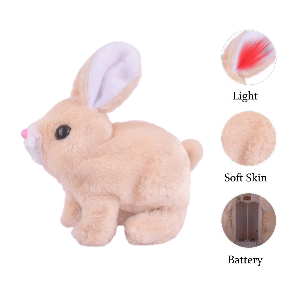 Walking Rabbit with Light (Brown) | Walking Rabbit Toy | Bunny Rabbit Toys | Rabbit Toy | Bunny Toys | Toy Rabbit | Best Bunny Toys | Rabbit Play Toys | Realistic Bunny Toy