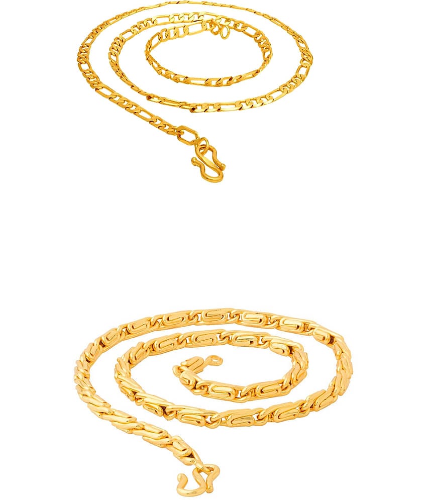 shankhraj mall Gold Plated Chains Combo ( Set of 1 )