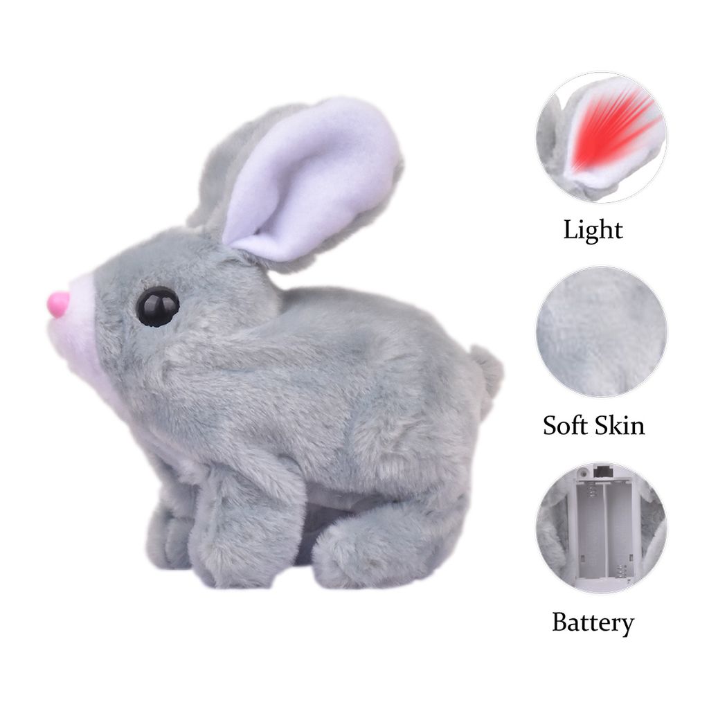 Walking Rabbit with Light (Grey) | Walking Rabbit Toy | Bunny Rabbit Toys | Rabbit Toy | Bunny Toys | Toy Rabbit | Best Bunny Toys | Rabbit Play Toys | Realistic Bunny Toy
