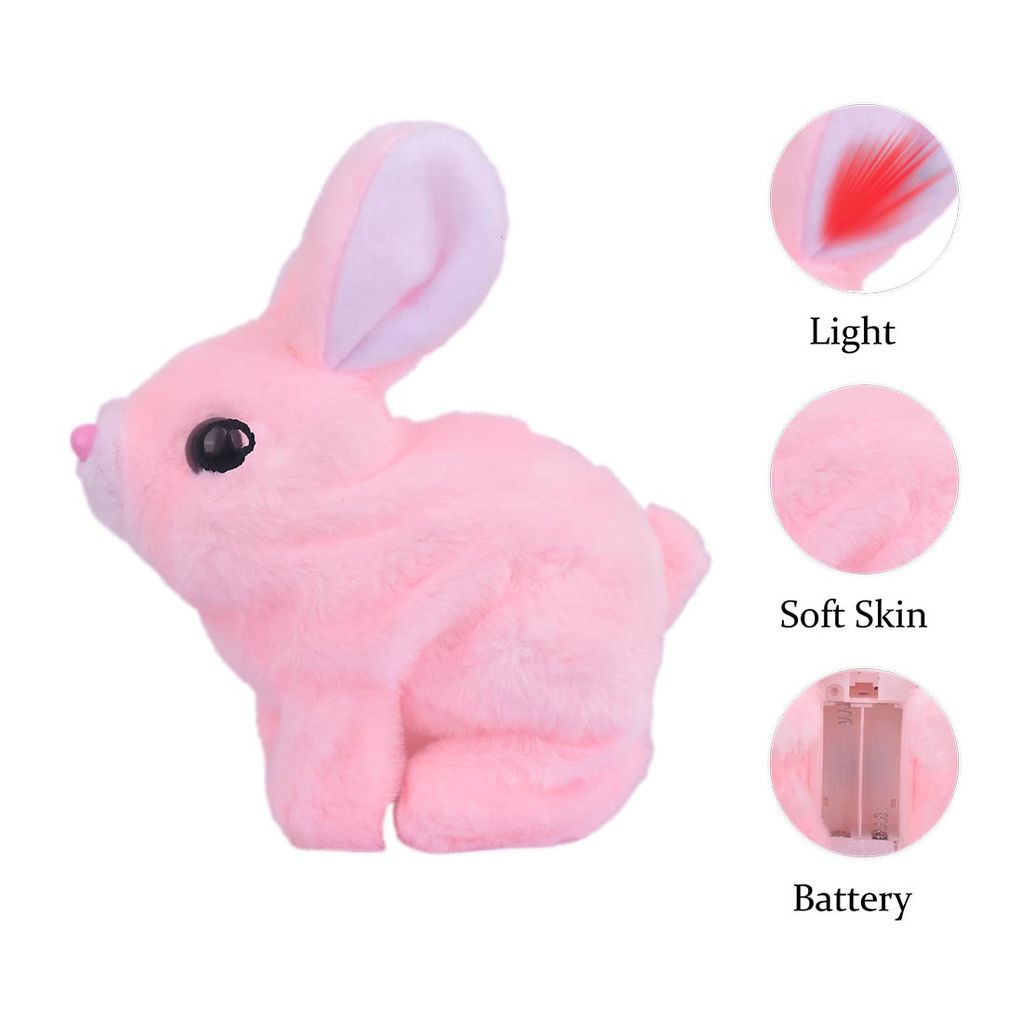 Walking Rabbit with Light (Pink) | Walking Rabbit Toy | Bunny Rabbit Toys | Rabbit Toy | Bunny Toys | Toy Rabbit | Best Bunny Toys | Rabbit Play Toys | Realistic Bunny Toy | Cute Rabbit Toy