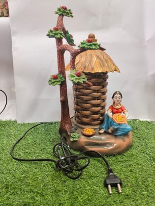Handcrafted Village Scene  Night Lamp Showpiece - Home Decor