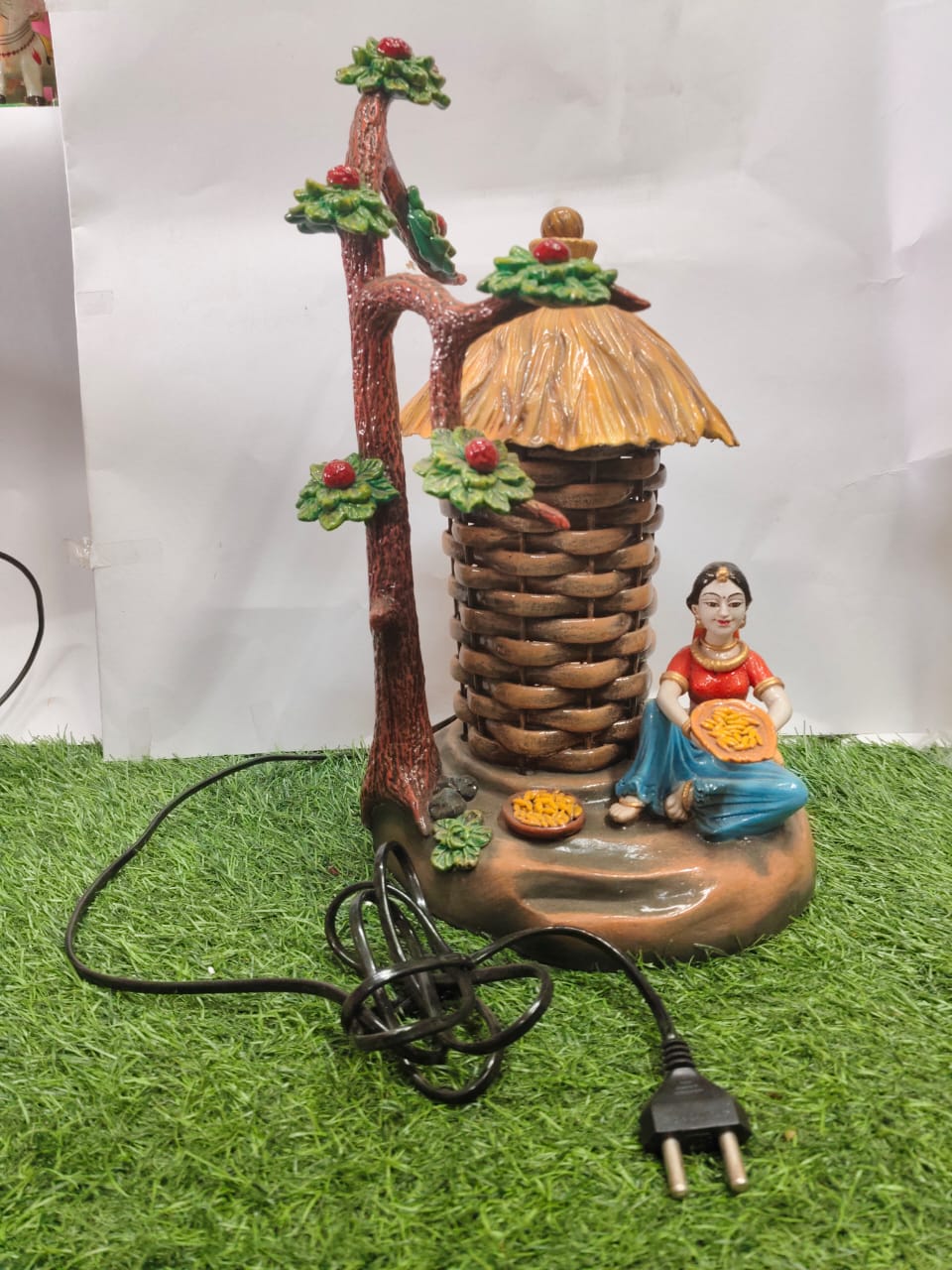 Handcrafted Village Scene  Night Lamp Showpiece - Home Decor