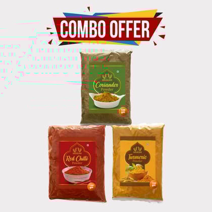 Combo Pack of Haldi, Dhaniya and Mirchi Powder