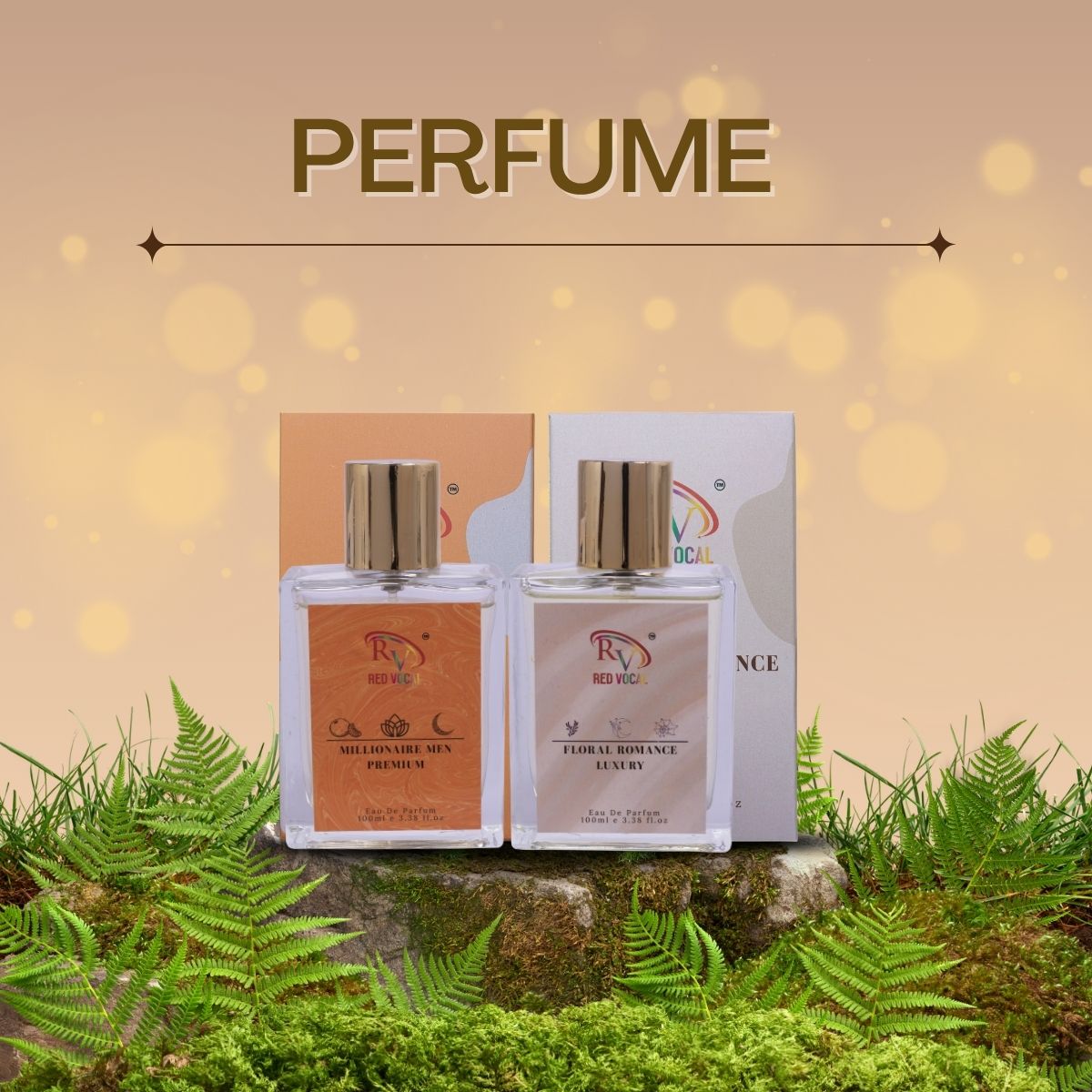 Red Vocal Millionaire Men Premium with Wild Rock Premium 100ml Perfume Spray (For Men) Combo – 2 x 100ml