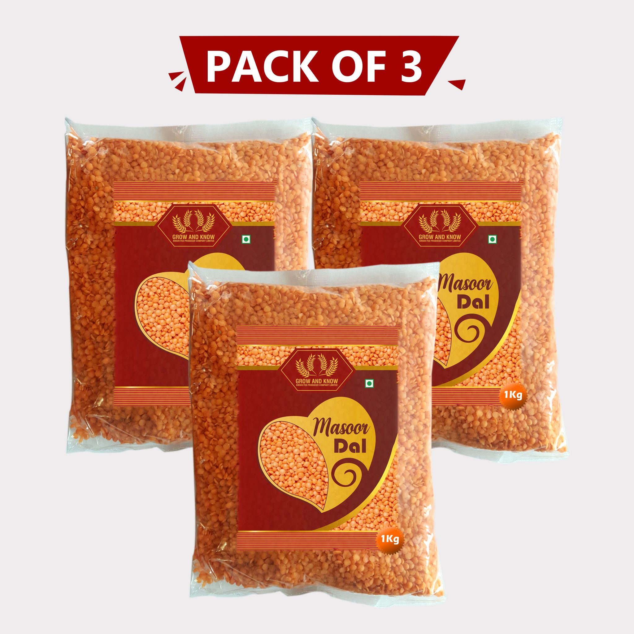 Masoor Dal (Pack of 3)