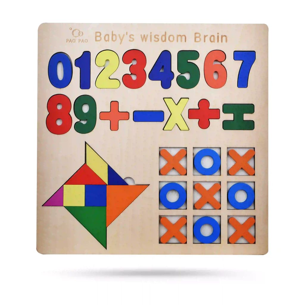 3 in 1 Wooden Puzzle Board | Shapes Wooden Puzzle | Number Wooden Puzzle | XOX Wooden Puzzle | Wooden Puzzle | Maths Puzzle | Number Puzzles | Shapes Puzzle | Wooden Shape Puzzle