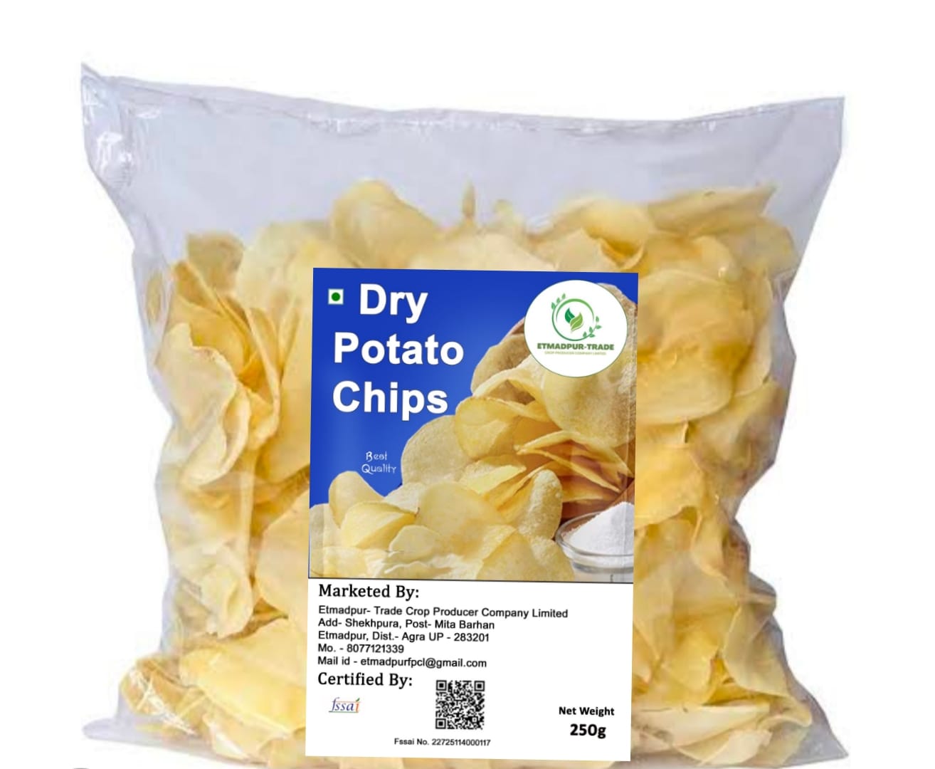 Dry potato chips