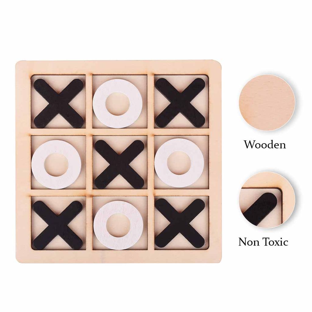 XOX Wooden Game for Kids & Adults / Wooden Puzzle Board | XOX Tic Tac Toe ( Black & White ) | XOX Puzzle Game | Wooden Puzzle | Puzzle Game | Educational Puzzle Game | XOX Puzzle | XOX Game