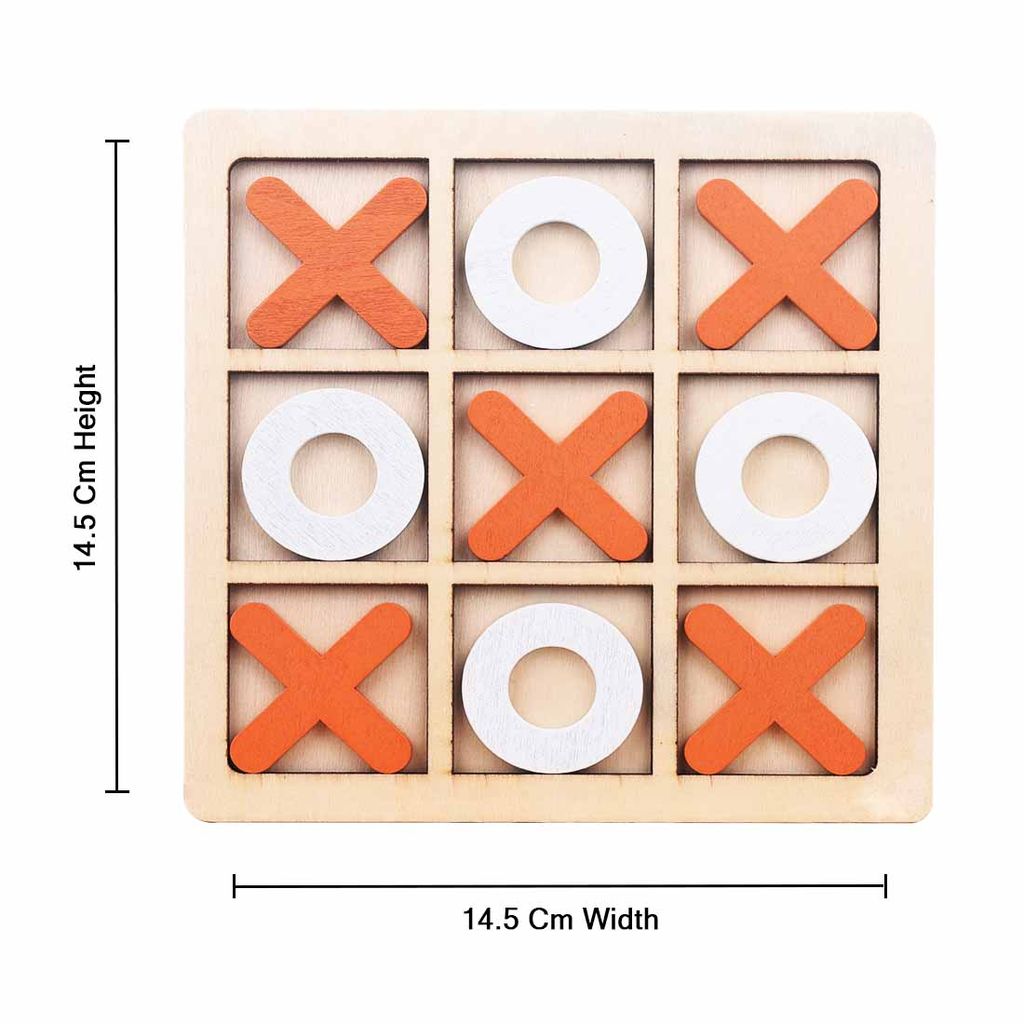 XOX Wooden Game for Kids & Adults / Wooden Puzzle Board | XOX Tic Tac Toe (Orange & White) | XOX Puzzle Game | Wooden Puzzle | Puzzle Game | Educational Puzzle Game | XOX Puzzle | XOX Game