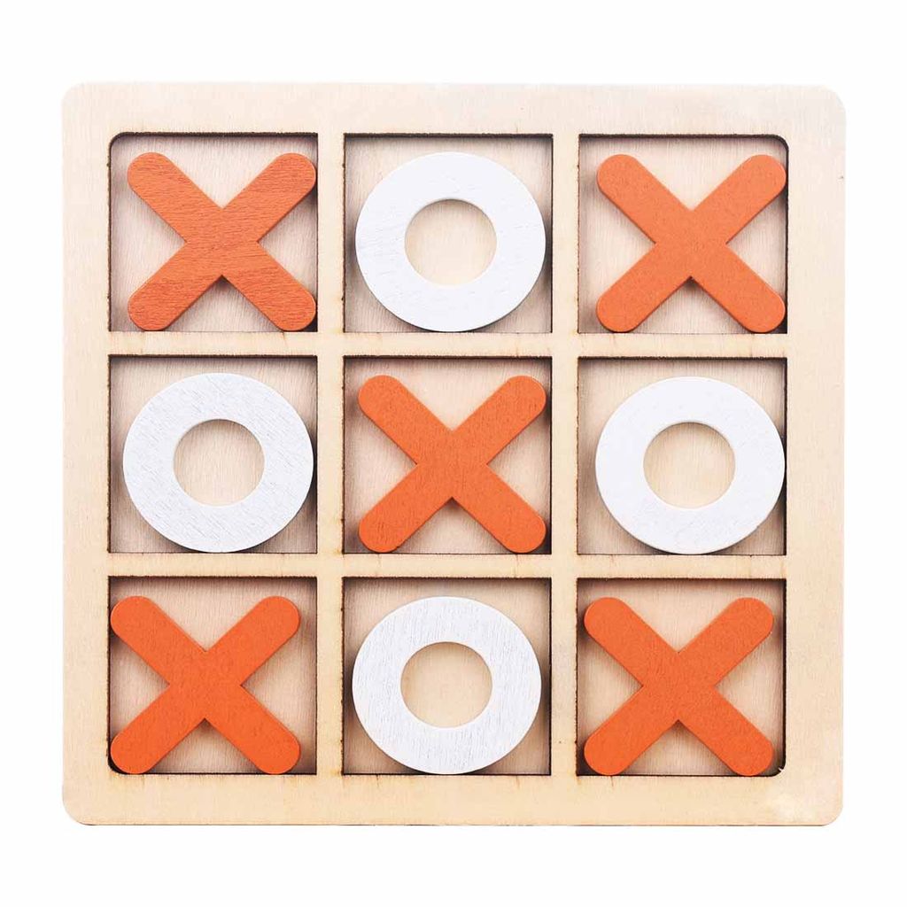 XOX Wooden Game for Kids & Adults / Wooden Puzzle Board | XOX Tic Tac Toe (Orange & White) | XOX Puzzle Game | Wooden Puzzle | Puzzle Game | Educational Puzzle Game | XOX Puzzle | XOX Game