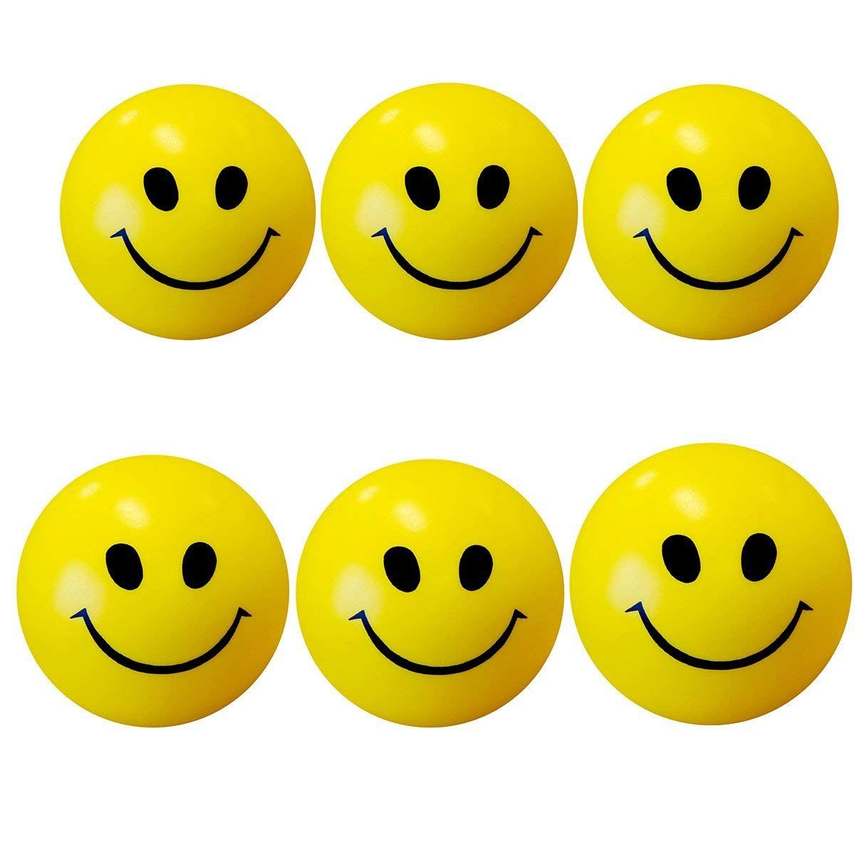 Shree Essentials Yellow Smiley Sponge Balls – Soft, Stress-Relief Toy for Kids & Adults (Pack of 6 / 12)