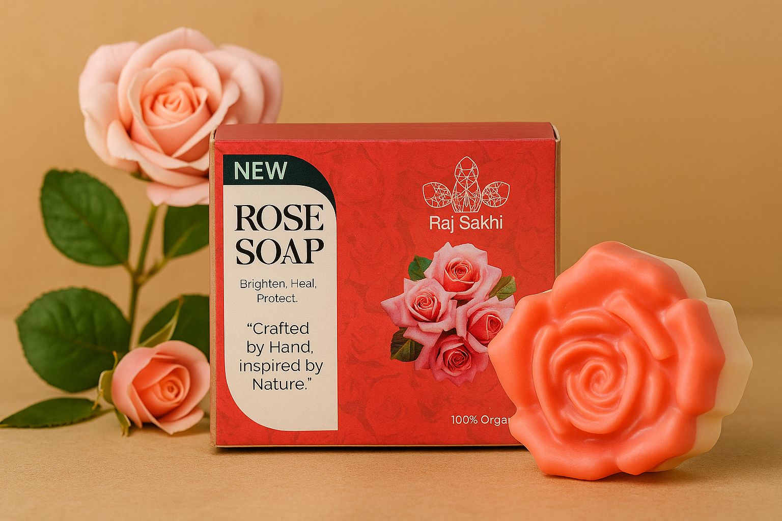 Natural Rose Floral Soap