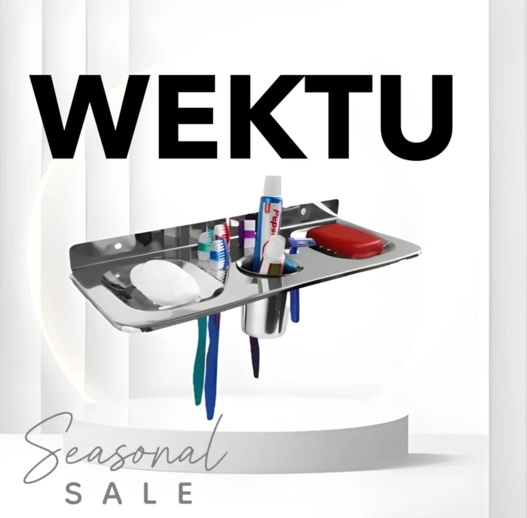 Wektu Stainless Steel Toothbrush Holder - Bathroom Organizer