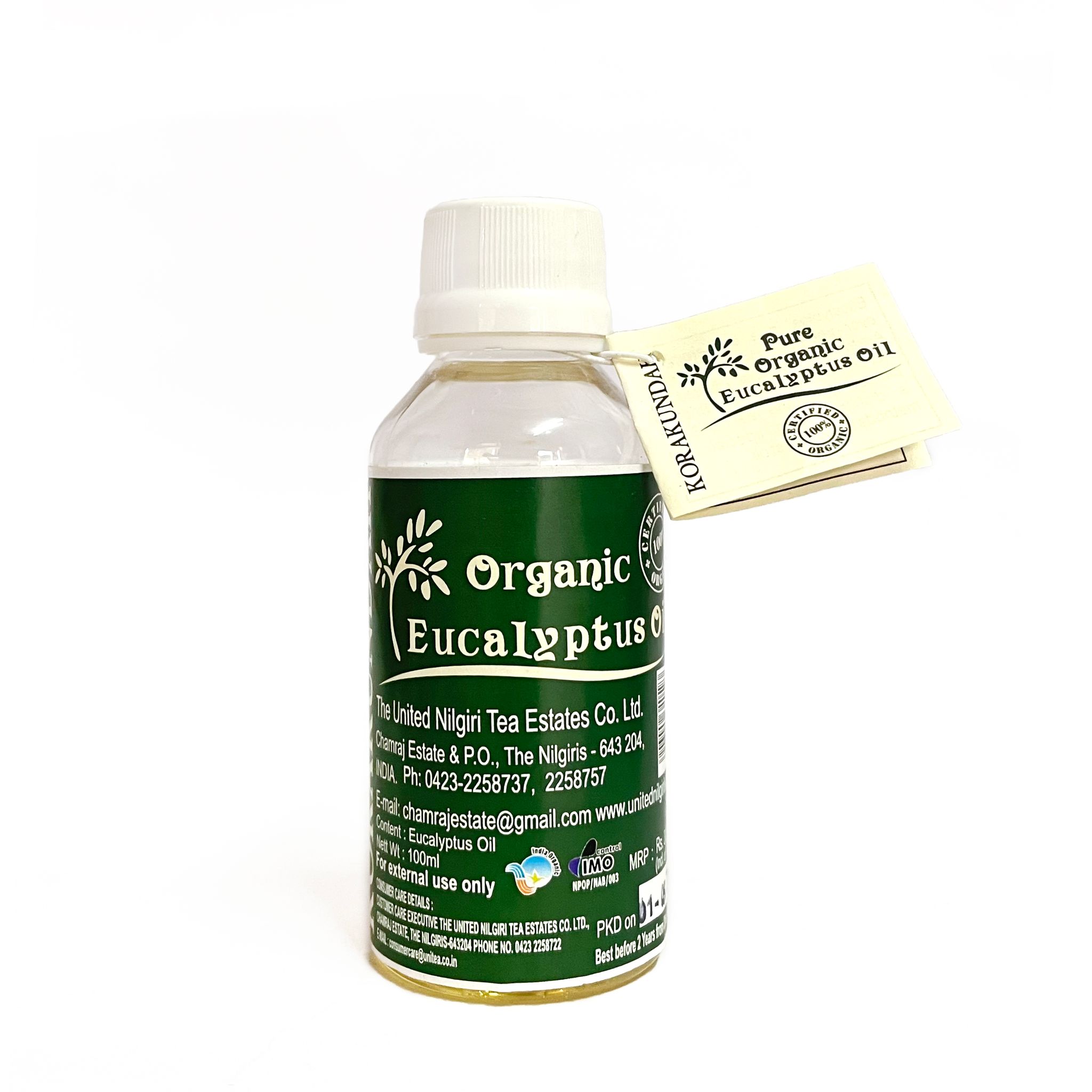 KORAKUNDAH Pure Organic Eucalyptus Oil (100 ml )