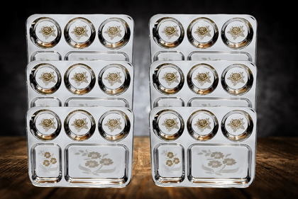 5 in 1 Lunch/Dinner/Bhojan Thali Pack  of 6