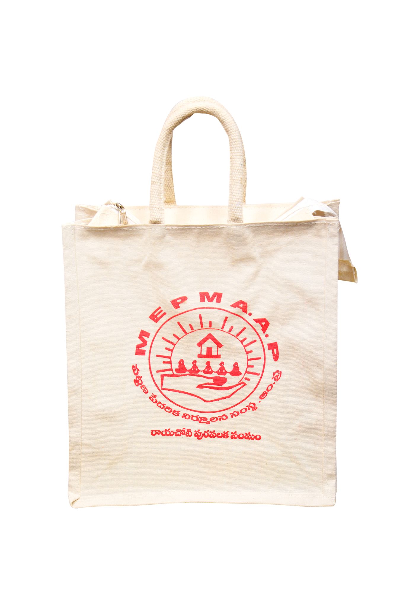 Eco-Friendly Canvas Tote Bag with Zipper