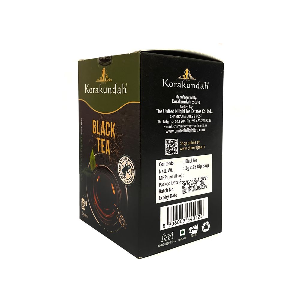 KORAKUNDAH Organic Black Tea  (25 Dip Bags)
