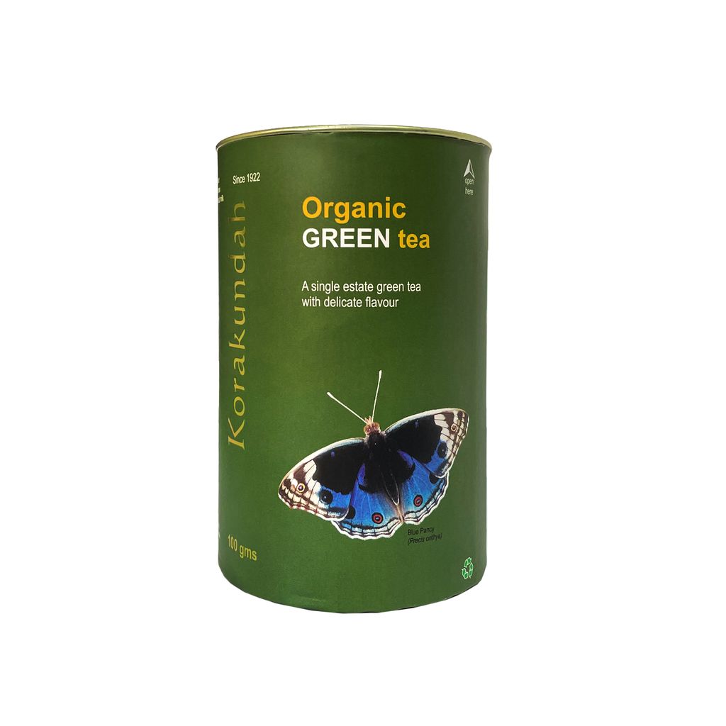 KORAKUNDAH Organic Green Tea in Canister (Butterfly) 100 g 