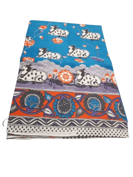 Cotton Kalmakari Printed Saree with Blouse