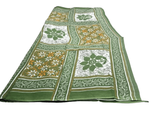 Mehandi Green Colour Cotton Saree With Blouse