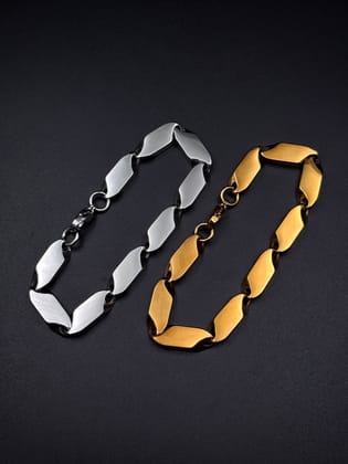 Rhombus Chain Bracelet-Gold