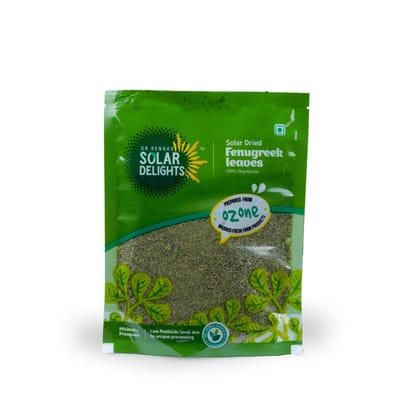 Solar Dried Fenugreek Leaves (Kasuri Methi) 100g – Natural, Farm Fresh & Ozone-Washed | No Preservatives | Dr. Renga’s Solar Delights