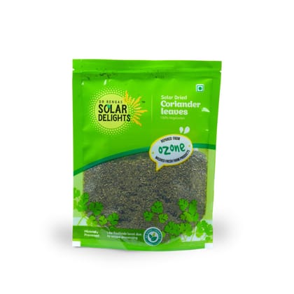 Dr. Renga’s Solar Delights – Solar Dried Coriander Leaves 100g | Natural Ozone-Washed Herb | Preservative-Free | Ready to Use for Curries, Soups & Garnishing