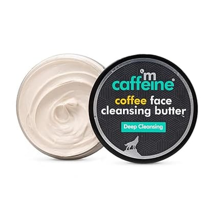 mCaffeine Coffee Face Cleansing Butter with Shea Butter & Vitamin E| Moisturizing Face Cleanser and Makeup Remover| Cleansing Balm for Waterproof Makeup | Gentle on skin | For All Skin Types - 100g