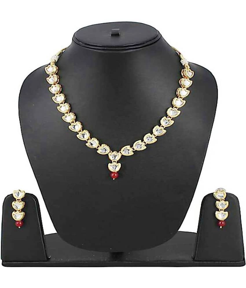 gilher Copper Golden Contemporary Contemporary/Fashion Gold Plated Necklaces Set
