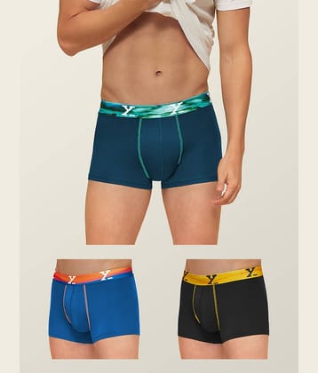 XYXX Pack of 3 Modal Men's Trunks ( Multicolor )
