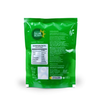 DR. RENGA’S SOLAR DELIGHTS – 100g Dried Bitter Gourd Slices | Dehydrated Karela for Cooking | Natural & Nutrient-Rich Veggie