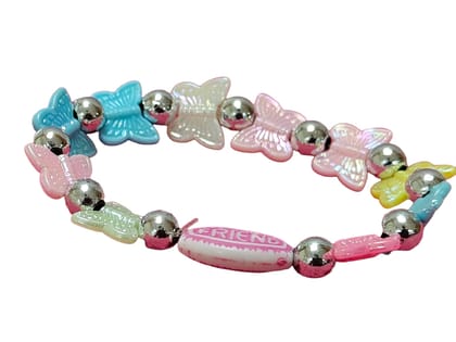 Colorful Butterfly & Friend Bead Bracelet