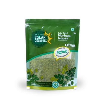 Solar Dried Moringa Leaves (Drumstick Leaves) 100g – Natural, Farm Fresh & Ozone-Washed | No Preservatives | Herbal Tea & Cooking