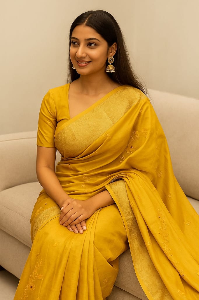 Fresh lime kosa X Tussar - Sarees | Buy online on ZillyBuy