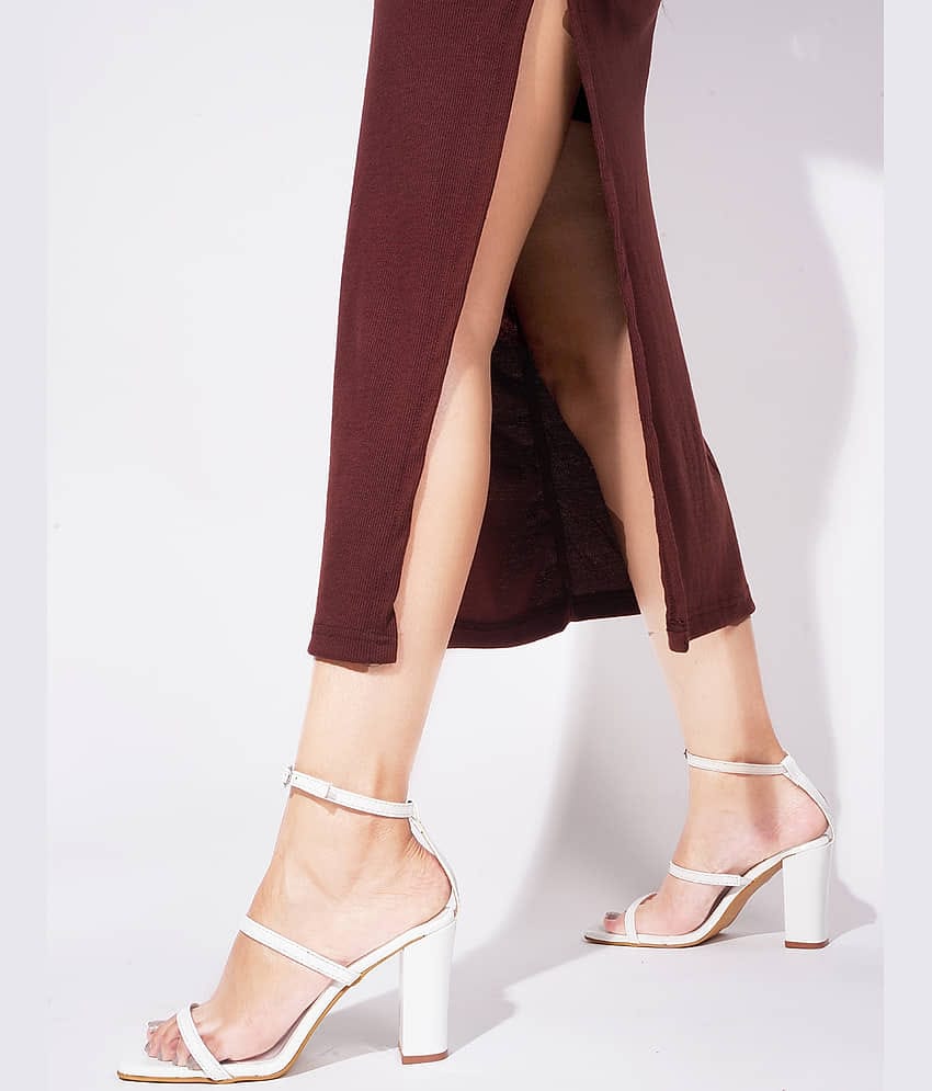 JM Looks White Women's Sandal Heels