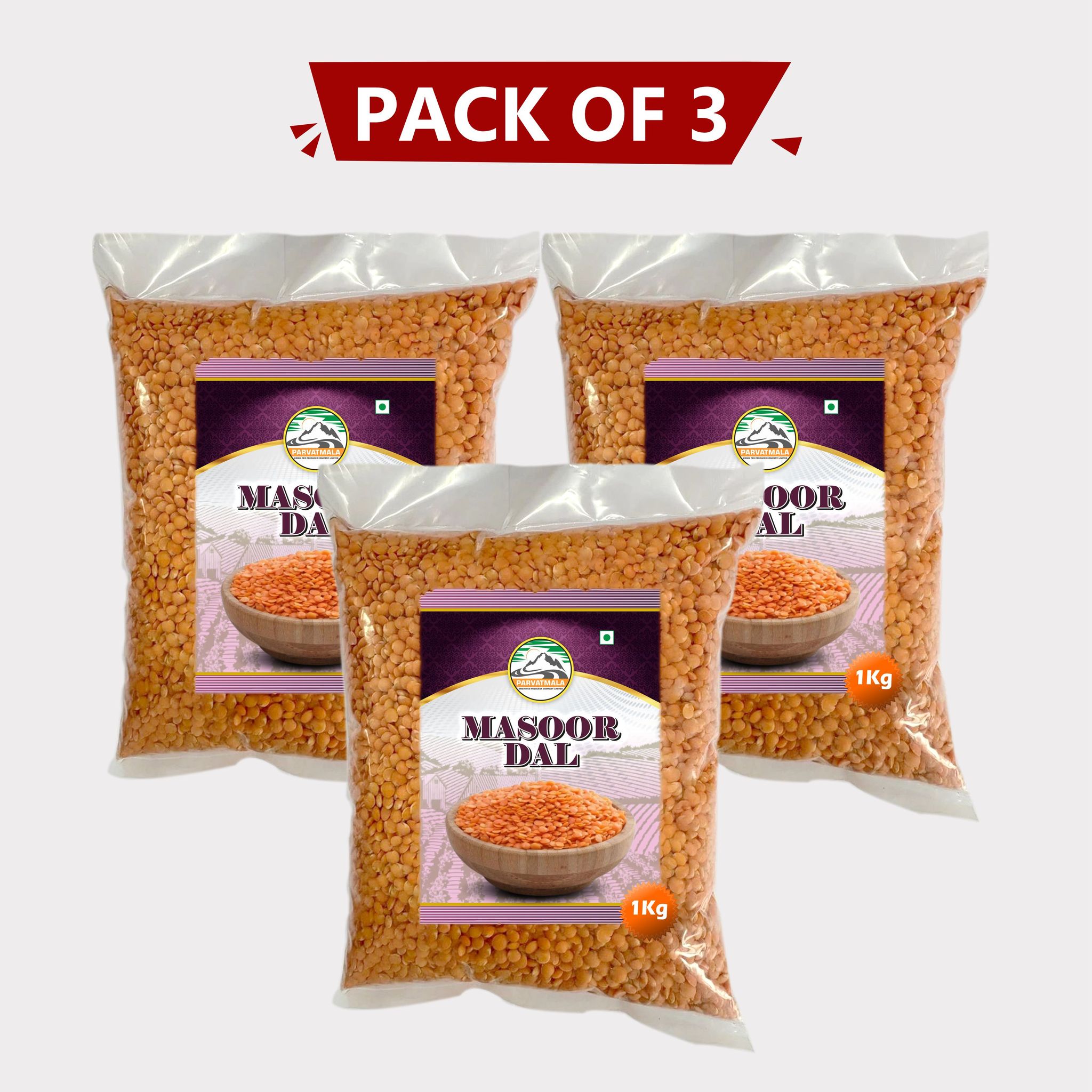 Masoor Dal (Pack of 3)