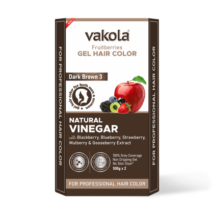 Vakola Fruitberries Dark Brown Gel hair Color for Men & Women (Gel Hair Color & Developer) Vakola Fruitberries Dark Brown Gel hair Color for Men & Women (Gel Hair Color & Developer)