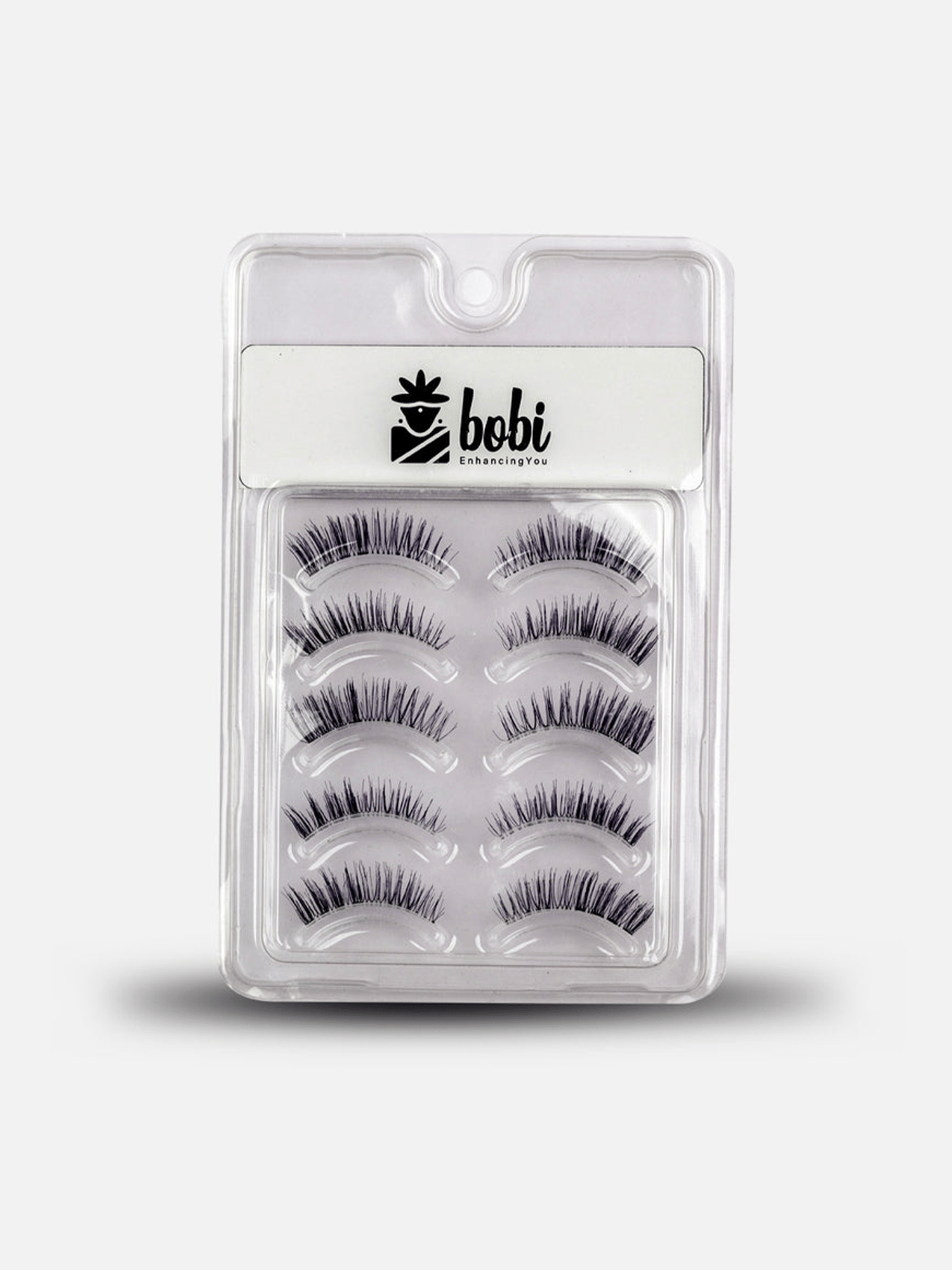 BOBI  Reusable Waterproof 12mm Synthetic Hair Natural Fluffy Wispy Long CT Volume eyelashes - 5 Pair