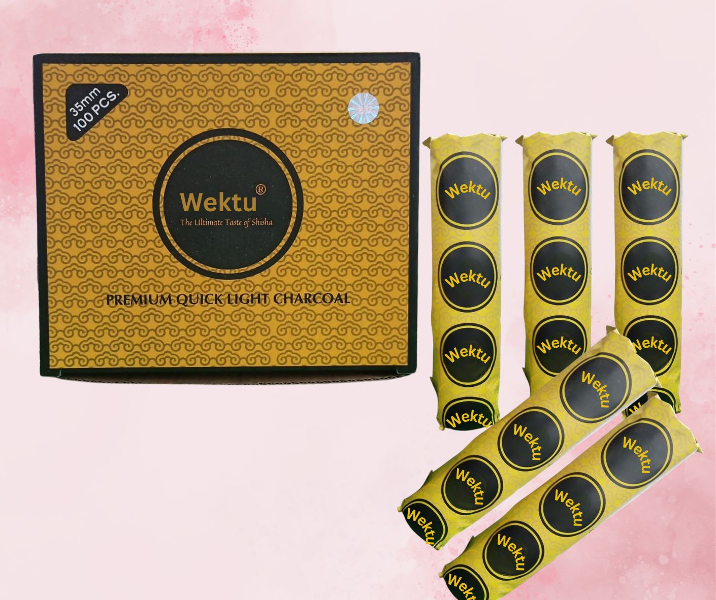 WEKTU Quick Lightning Charcoal/Hookah/Low Ash/Pack Of 10Roll/1