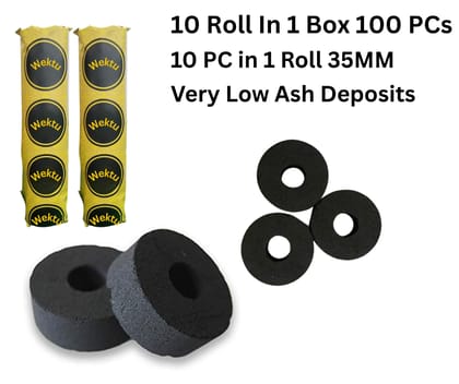 WEKTU Quick Lightning Charcoal/Hookah/Low Ash/Pack Of 10Roll/1