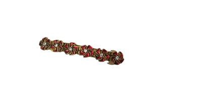 Elegant Floral Hair Clip with Red Flowers & Crystals Elegant Floral Hair Clip with Red Flowers & Crystals