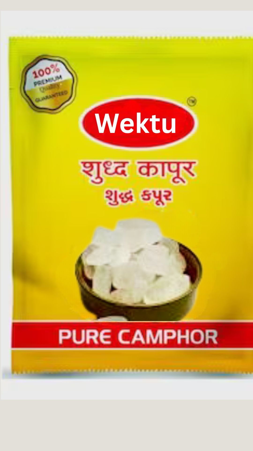 Wektu Naturals Pure Bheemseni Camphor 100 Gram for Pooja - Kapoor (100 g)