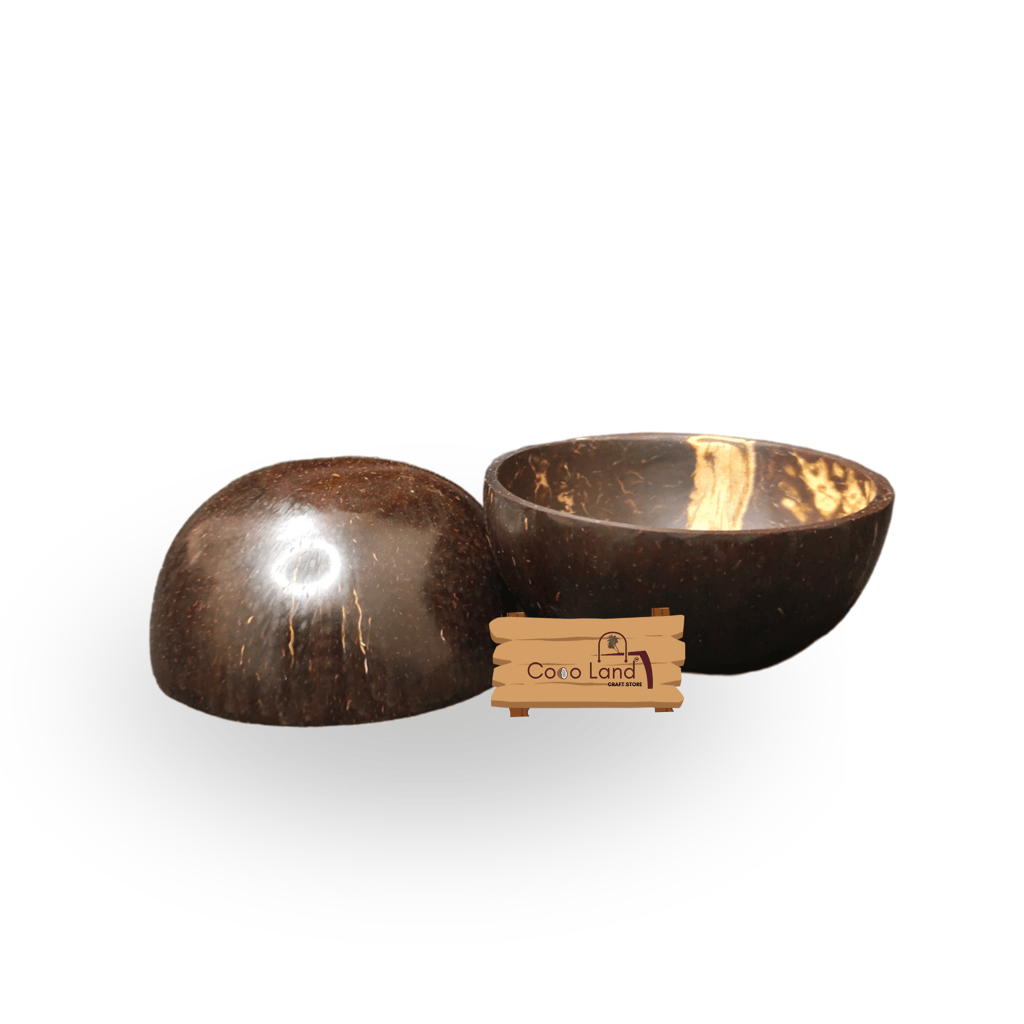 Coco Land Coconut Shell SAUSAGE Bowl 100 ml |Coconut Oil Polished Decorative Pots ,Chutney,Pickle,Smoothie,Coffee,Tea Serving Bowl|Mixing Bowl,Natural Bowl,Eco Friendly